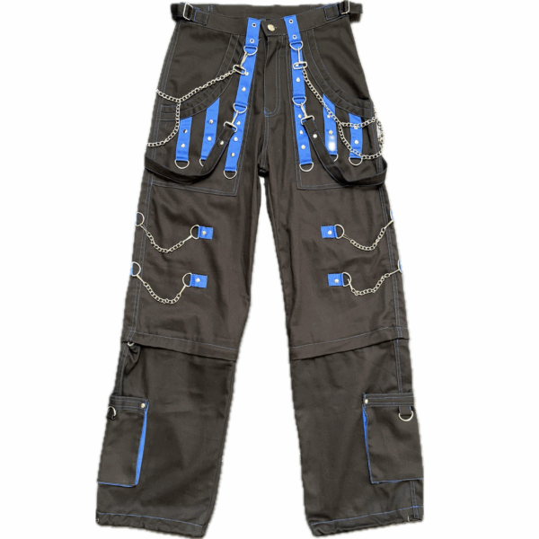 Cyber Goth Pants Black / Blue