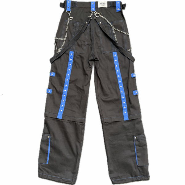Cyber Goth Pants Black / Blue - Afbeelding 2