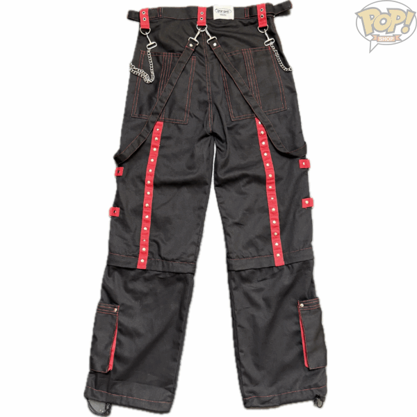 Cyber Goth Pants Black / Red - Afbeelding 2