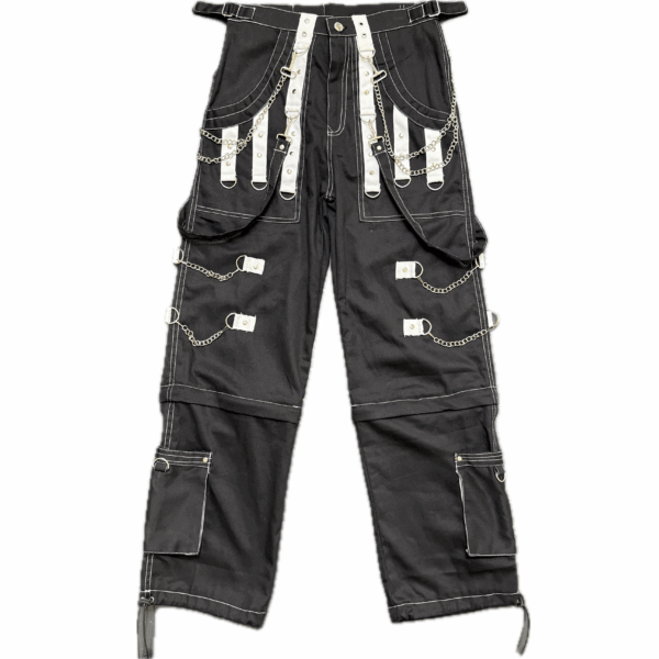 Cyber Goth Pants Black / White