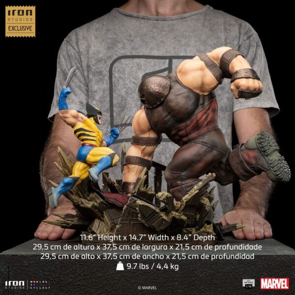 Marvel BDS Art Scale Statue 1/10 Wolverine vs Juggernaut Exclusive - Afbeelding 2