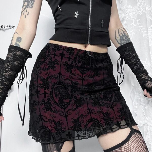 Dark Voltage Skirt Red