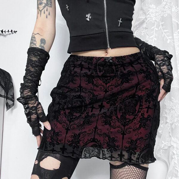 Dark Voltage Skirt Red - Afbeelding 2