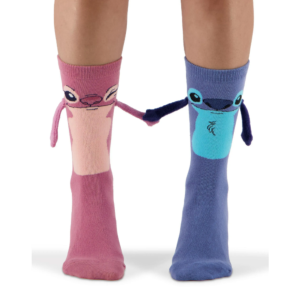 Stitch And Angel Let's Hold Hands Socks