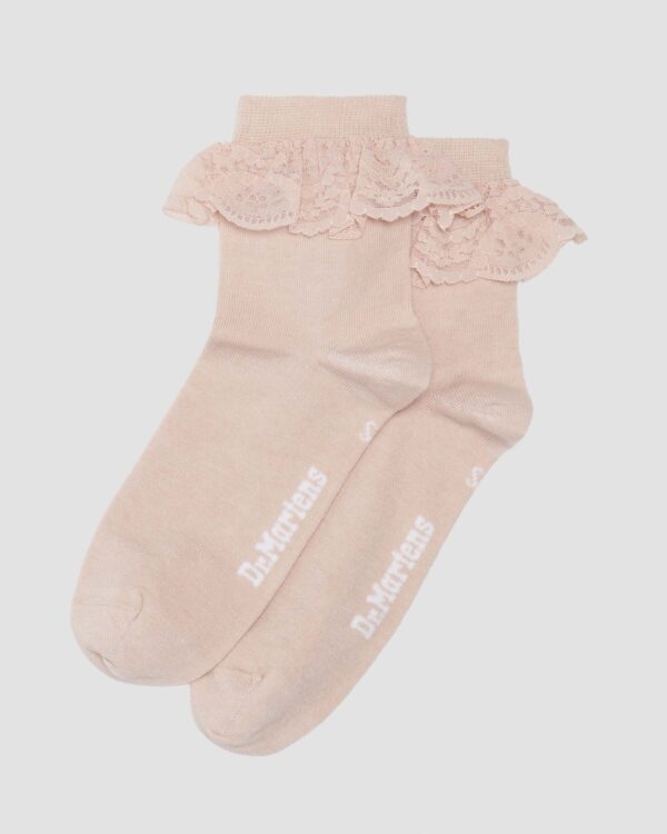 Dr Martens Socks With Ruffles Powder Pink