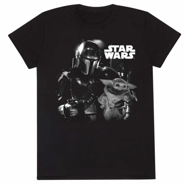 The Mandalorian BlackWhite Photo T-Shirt