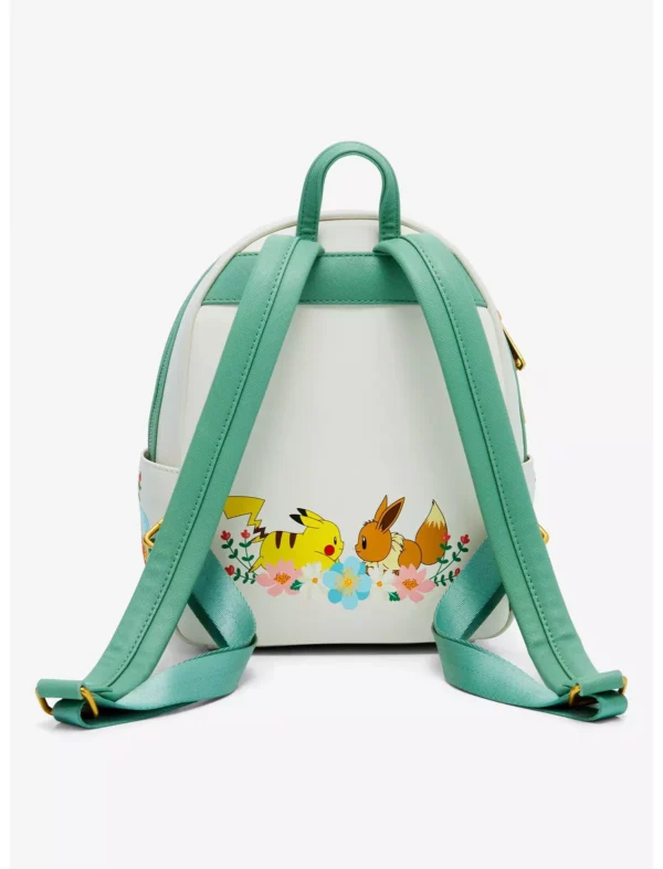 Loungefly Pokémon Pikachu and Eevee Floral Mini Backpack - Afbeelding 3