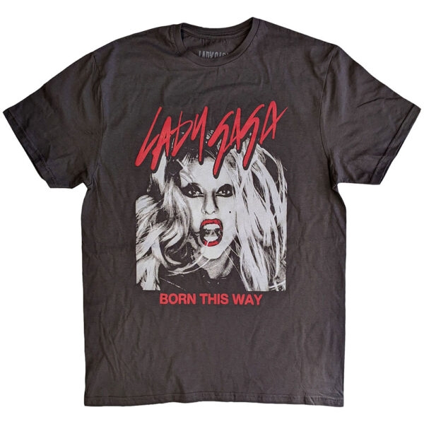 Lady Gaga T-Shirt - Born This Way (Charcoal Grey)