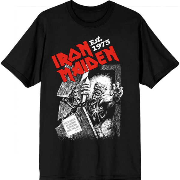 Iron Maiden - Est. 1975 No Prayer Grave Red Logo Shirt