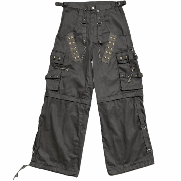 Cyber Goth Pants Black / Black Studs
