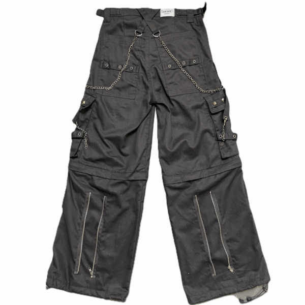 Cyber Goth Pants Black / Black Studs - Afbeelding 2