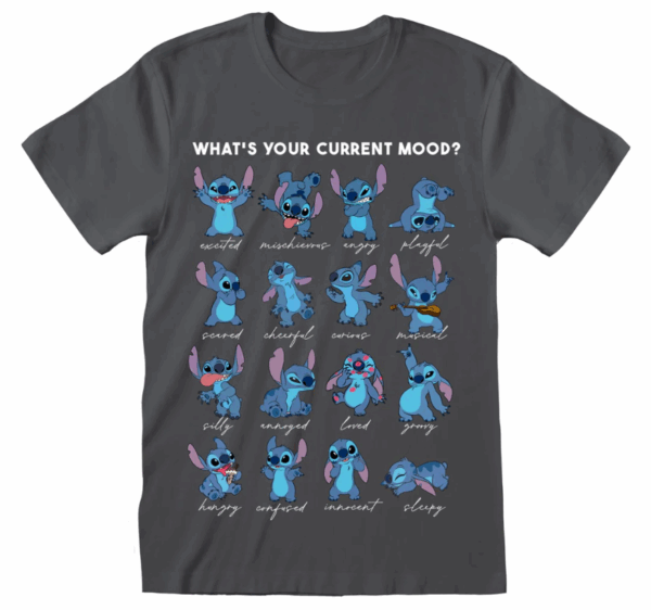 Stitch Emotions Grey T-Shirt