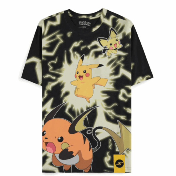 Pikachu Lightning Digital Printed Shirt