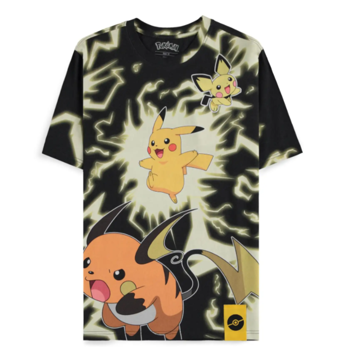 Pikachu Lightning Digital Printed Shirt