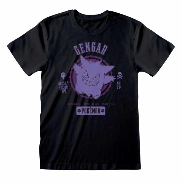 POK03173TSB-Pokemon-CollegiateGengar-UnisexBlackTee