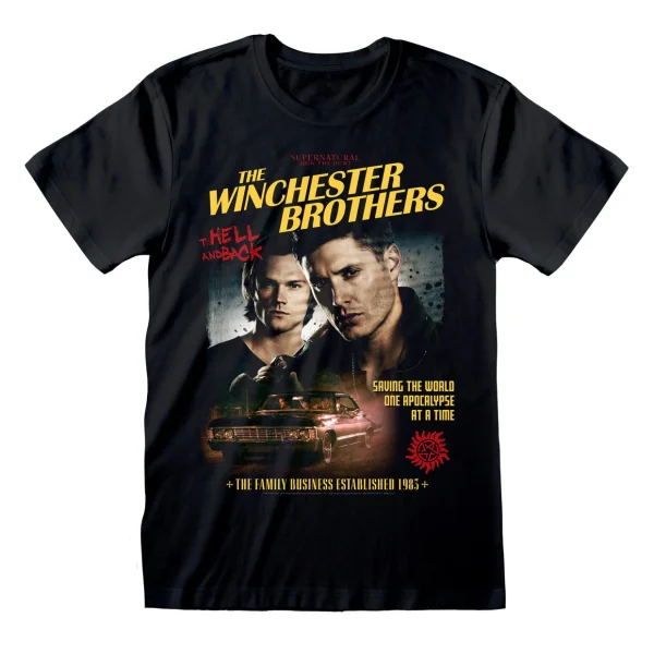 SNT10332TSB-Supernatural-WinchesterBros-UnisexBlackTee