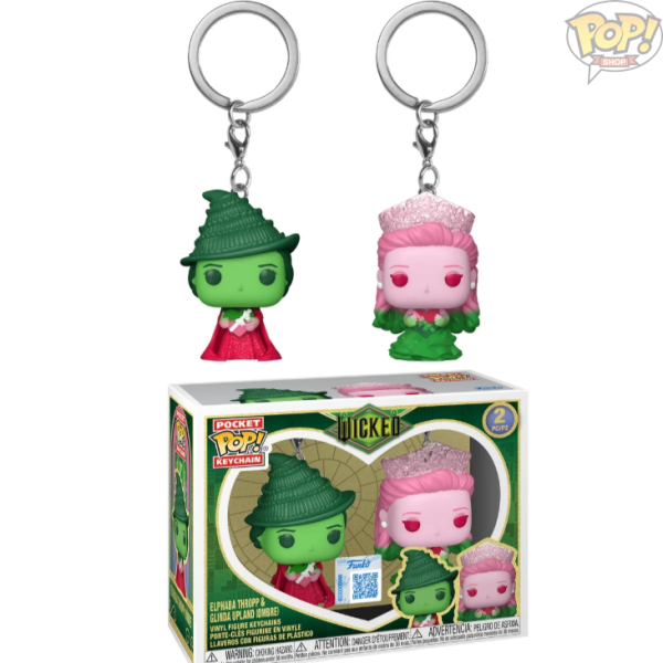 WICKED - Pocket Pop Keychains 2 Pack- Glinda & Elphaba (Ombre)