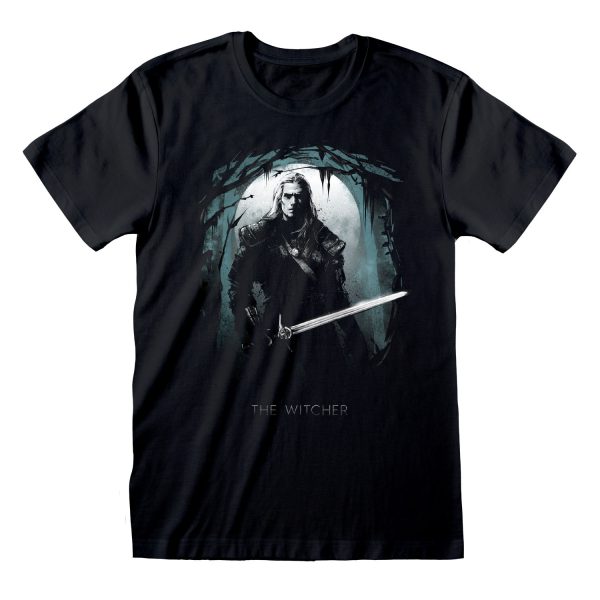 WIT01545TSB-TheWitcher-SilhouetteMoon-UnisexBlackTee